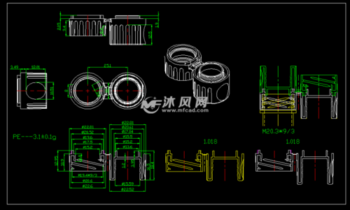 20口翻盖模具