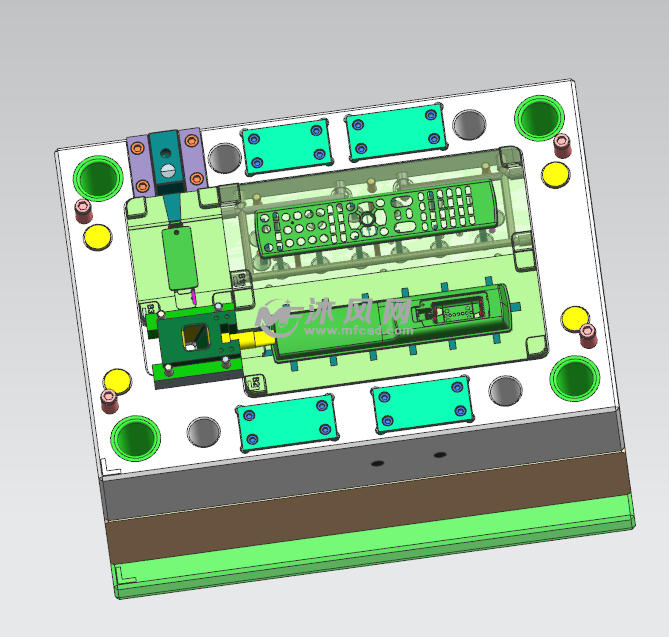 电视遥控器模具设计图